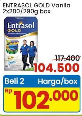 Promo Harga Entrasol Gold Susu Bubuk Vanilla 600 gr - Indomaret