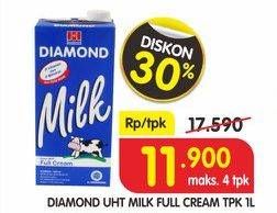 Promo Harga DIAMOND Milk UHT Full Cream 1 ltr - Superindo