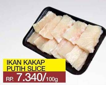 Promo Harga Ikan Kakap Putih Besar Slice per 100 gr - Yogya