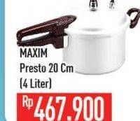 Promo Harga MAXIM Presto Cooker 20 Cm 4000 ml - Hypermart