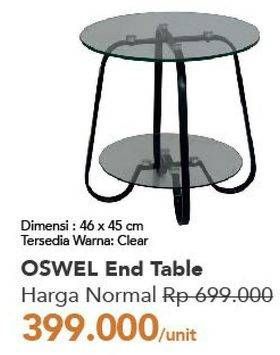Promo Harga Oswel End Table  - Carrefour