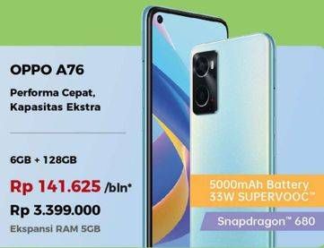 Promo Harga OPPO A76 6 GB + 128 GB  - Erafone