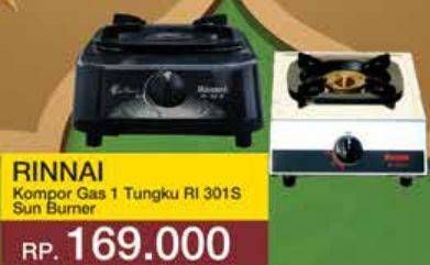 Promo Harga RINNAI RI-301S Kompor Gas 1 Tungku  - Yogya