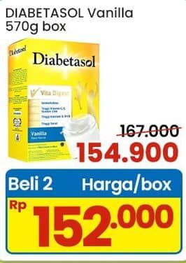 Promo Harga Diabetasol Special Nutrition for Diabetic Vanilla 570 gr - Indomaret