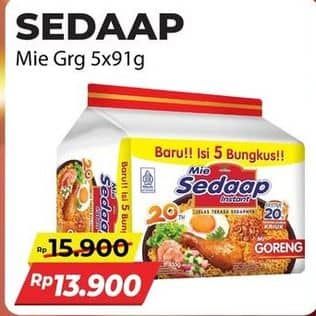 Promo Harga Sedaap Mie Goreng Original per 5 pcs 90 gr - Alfamart