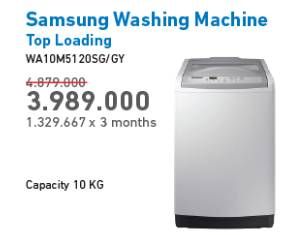 Promo Harga SAMSUNG WA10M5120 | Washing Machine Top Load 10kg  - Electronic City