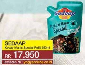 Promo Harga SEDAAP Kecap Manis Kedelai Hitam Special 550 ml - Yogya