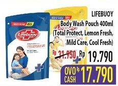 Promo Harga LIFEBUOY Body Wash Total 10, Lemon Fresh, Mild Care, Cool Fresh 400 ml - Hypermart