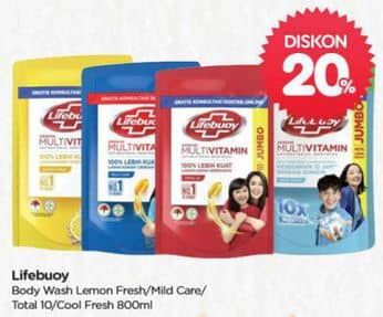 Promo Harga Lifebuoy Body Wash Cool Fresh, Lemon Fresh, Mild Care, Total 10 850 ml - TIP TOP