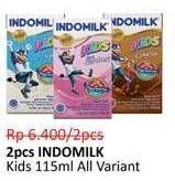 Promo Harga INDOMILK Susu UHT Kids All Variants 115 ml - Alfamidi