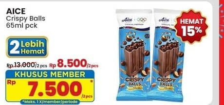 Promo Harga Aice Ice Cream Crispy Balls 65 gr - Indomaret