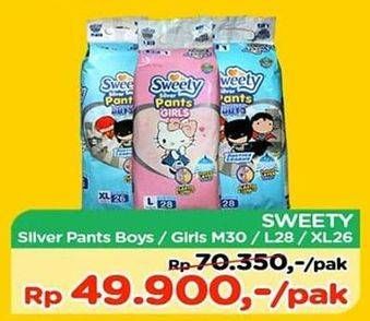 Promo Harga Sweety Silver Pants Boys / Girls M30, L28, XL26  - TIP TOP