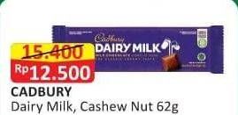 Promo Harga CADBURY Dairy Milk Cashew Nut 65 gr - Alfamart