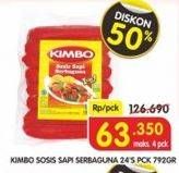 Promo Harga KIMBO Sosis Sapi Serbaguna 24 pcs - Superindo