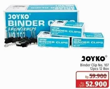 Promo Harga JOYKO Binderclip 107 per 12 box 12 pcs - Lotte Grosir