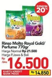 Promo Harga Rinso Molto Royal Gold/Perfume  - Carrefour