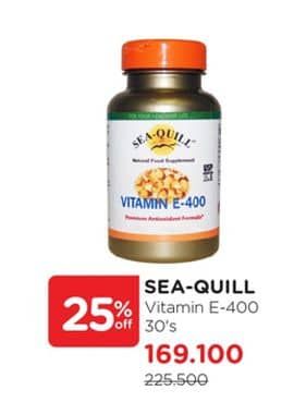 Promo Harga Sea Quill Vitamin E 400 IU 30 pcs - Watsons