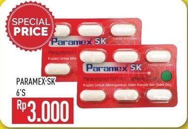 Promo Harga PARAMEX SK Paracetamol 6 pcs - Hypermart