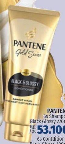 Promo Harga PANTENE Gold Conditioner Black Glossy 190 ml - LotteMart