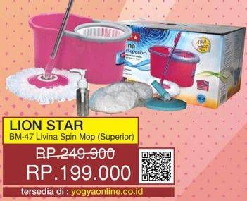 Promo Harga LION STAR Spin Mop & Spray Mop Spin Mop BM-47  - Yogya