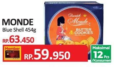 Promo Harga MONDE Butter Cookies 454 gr - Yogya