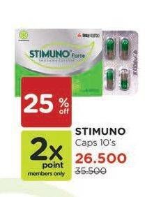 Promo Harga STIMUNO Forte Restores Immune System Capsule 10 pcs - Watsons