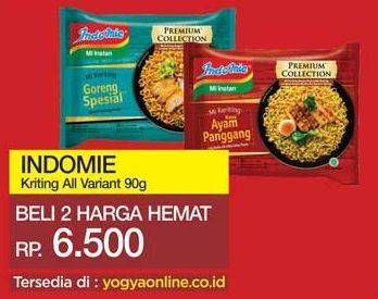 Promo Harga INDOMIE Mi Keriting All Variants per 2 pcs 90 gr - Yogya