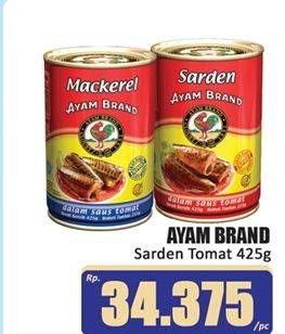 Promo Harga Ayam Brand Sardines Tomat 425 gr - Hari Hari
