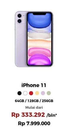 Promo Harga Apple IPHONE 11 128GB, 256GB, 64GB  - Erafone