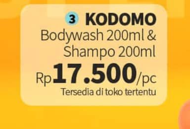 Promo Harga Kodomo Body  Wash/Shampoo  - Guardian