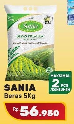 Promo Harga Sania Beras Premium 5000 gr - Yogya