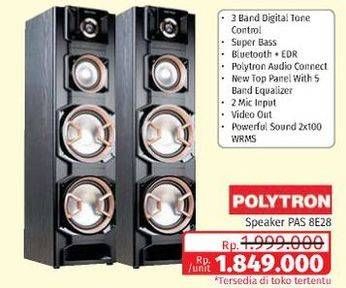 Promo Harga POLYTRON PAS 8E28 Speaker Dual Woofer  - Lotte Grosir