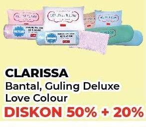 Promo Harga Clarissa Bantal & Guling Deluxe Love Colour  - Yogya