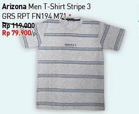Promo Harga ARIZONA Men T-Shirt Stripe 3 GRS RPT FN194 M71  - Carrefour