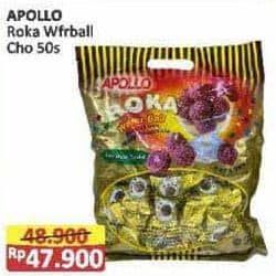 Promo Harga Apollo Roka Wafer Ball Chocolate 50 pcs - Alfamart
