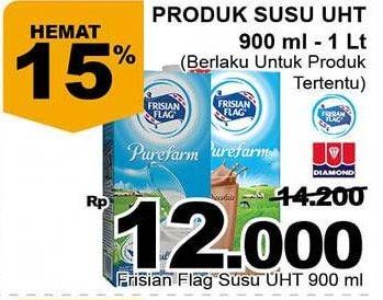 Promo Harga FRISIAN FLAG Susu UHT Purefarm 900 ml - Giant