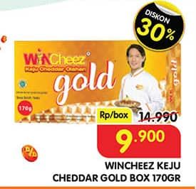 Promo Harga WINcheez Gold Cheddar Keju Olahan  170 gr - Superindo