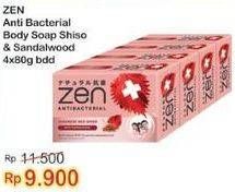Promo Harga ZEN Anti Bacterial Body Soap Shiso Sandalwood 80 gr - Indomaret