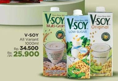 Promo Harga V-soy Soya Bean Milk All Variants 1000 ml - LotteMart