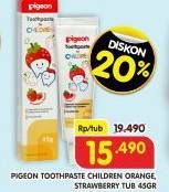 Promo Harga Pigeon Toothpaste for Children Strawberry, Orange 45 gr - Superindo