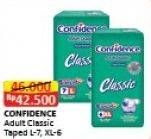 Promo Harga CONFIDENCE Adult Diapers Classic L7, XL6  - Alfamart