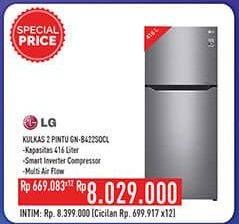 Promo Harga LG GN-B422SQCL | Kulkas 2 Pintu 416000 ml - Hypermart