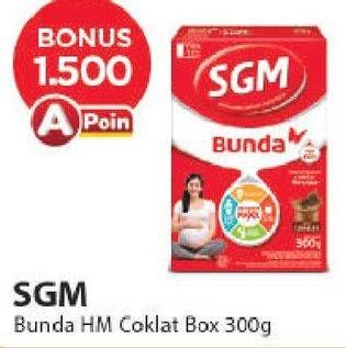 Promo Harga SGM Bunda Susu Ibu Hamil & Menyusui Cokelat 300 gr - Alfamart