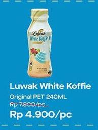 Promo Harga Luwak White Koffie Ready To Drink Original 240 ml - Alfamart
