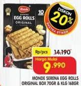 Promo Harga Monde Serena Egg Roll Original 70 gr - Superindo
