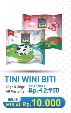 Promo Harga Tini Wini Biti Biskuit Crackers All Variants 20 gr - Hypermart