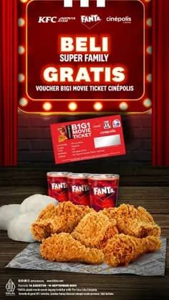 Promo Harga Gratis Voucher B1G1 Movie Ticket Cinepolis  - KFC