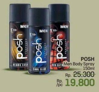 Promo Harga Posh Men Perfumed Body Spray 150 ml - LotteMart