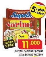 Promo Harga SARIMI Mi Instan Ayam Bawang 75 gr - Superindo