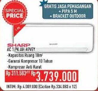 Promo Harga SHARP AH-A9VEY - AC 1PK  - Hypermart